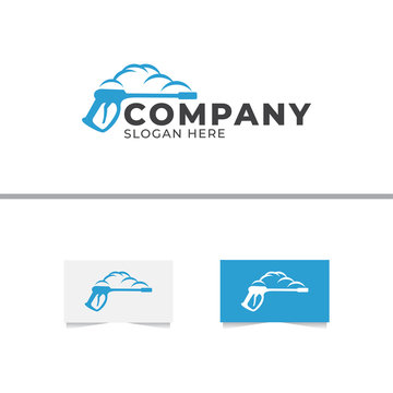 Wash Cloud Logo Design Template