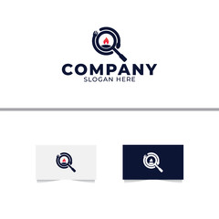 Food Search Logo Design Template