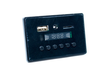 Fototapeta premium Black audio video USB Bluetooth panel 