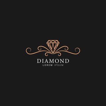 Jewelry and Diamond icon logo concept design template