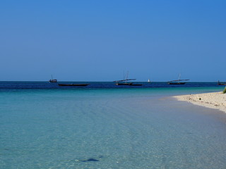 Obraz premium Emerald green sea, Nungwi, Zanzibar, Tanzania