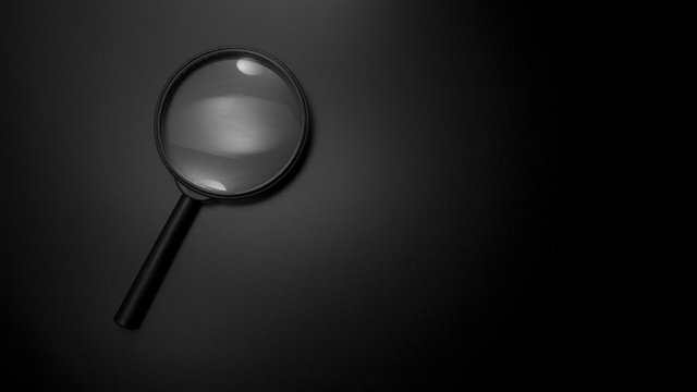 Close Up Of Magnifying Glass