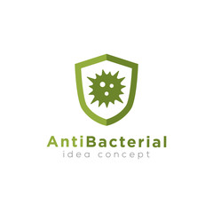 Antibacterial sign logo design