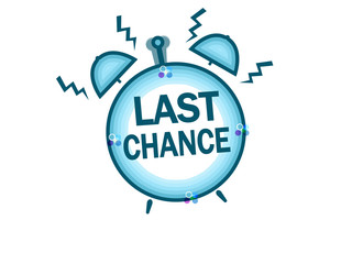 Last chance alarm clock icon