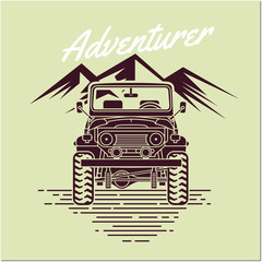 vector illustration of an adventure 4x4 car © BOLZ.co