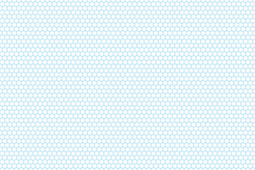 Honeycomb Grid tile seamless background or Hexagonal cell texture. in color white with border blue.