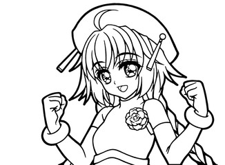 illustration of Coloring book for girls