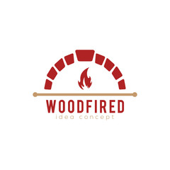 Creative Firewood Oven and Woodfired Concept Logo Design Template
