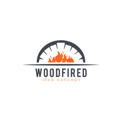 Creative Firewood Oven and Woodfired Concept Logo Design Template