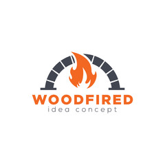 Creative Firewood Oven and Woodfired Concept Logo Design Template