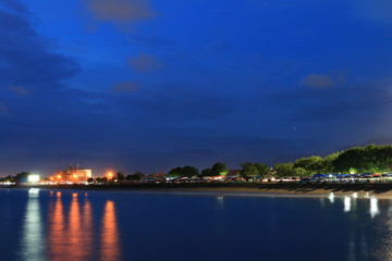 Fototapeta premium When dusk comes on the coast Puruih Padang, West Sumatra