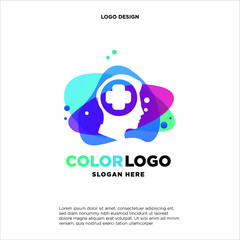 Colorful Head care logo vector, Business logo designs template, design concept, logo, logotype element for template