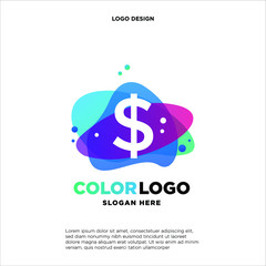 Finance logo vector Colorful Theme, Business logo designs template, design concept, logo, logotype element for template