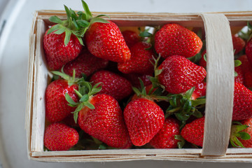 Fresh strawberries. Strawberry background, Harvesting clean local strawberries.