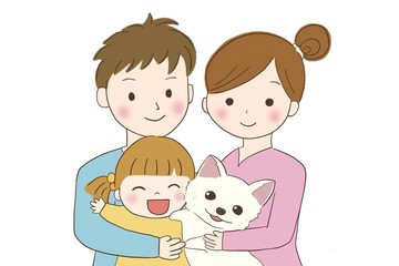 仲良し家族とペット