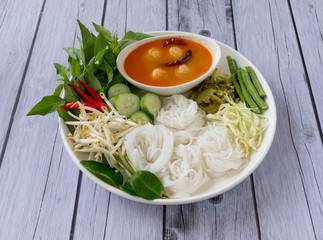 Thai Chinese Food. Khnom Jeen 