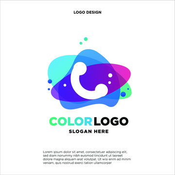 Colorful Phone logo vector, Business logo designs template, design concept, logo, logotype element for template