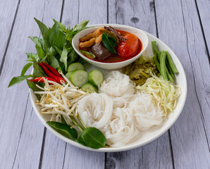 Thai Chinese Food. Khnom Jeen 