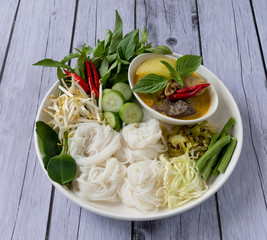 Thai Chinese Food. Khnom Jeen 
