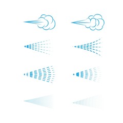 Air Spray vector, aerosol, spray cloud, fluid spray, spray icon set.
