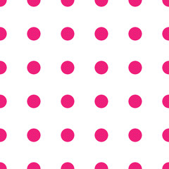 Seamless dots circle pink wallpaper pattern, vector illustration on white background