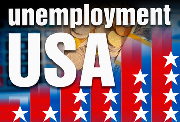 Rising unemployment during the US recession. The economic crisis has led to unemployment. Crisis...