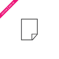Paper Icon, Document Icon, Vector in Glyph Style