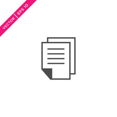 Paper Icon, Document Icon, Vector in Glyph Style