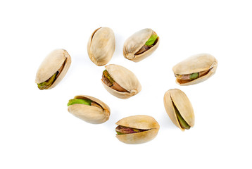 Pistachio on a white back ground