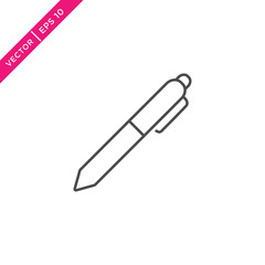 Pen Icon, Vector in Glyph Style