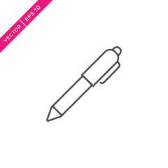 Pen Icon, Vector in Glyph Style