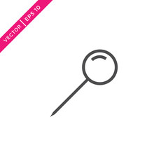 Pushpin Icon, Vector in Glyph Style