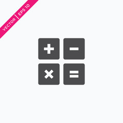 Calculator Icon, Vector in Glyph Style