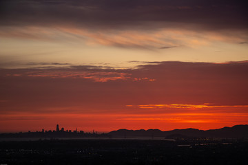 Sunset over city - IV