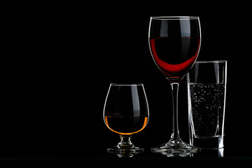 Glasses and drinks