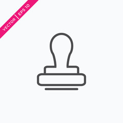 Rubber Stamp Icon, Vector in Glyph Style