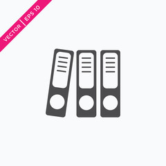 Binder Icon, Vector in Glyph Style