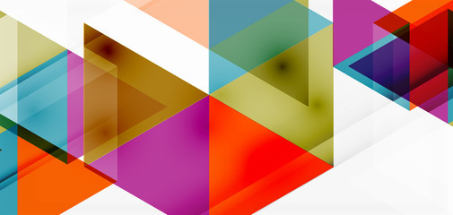 Fototapeta premium Geometric abstract background, mosaic triangle and hexagon shapes. Trendy abstract layout template for business or technology presentation, internet poster or web brochure cover, wallpaper