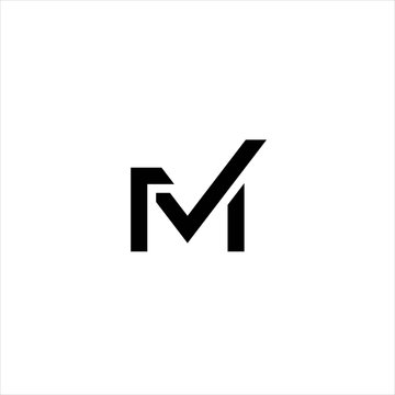 Letter m , mv logo design vector image , letter mv logo icon design template 