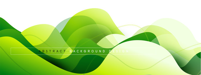 Green gradient fluid color wave background. Vector Illustration For Wallpaper, Banner, Background, Card, Book Illustration, landing page