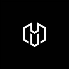 Initial M V letter Logo abstract , logo letter mv , logo mv hexagon , logo hexagon letter mv