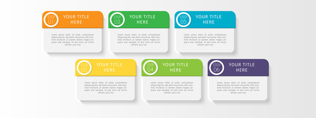 Business infographic element with options, steps, number vector template design