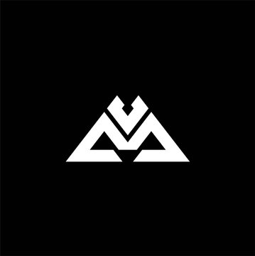 letter mv , vm  Logo design element Royalty Free Vector Image