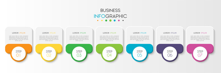 Business infographic element with options, steps, number vector template design