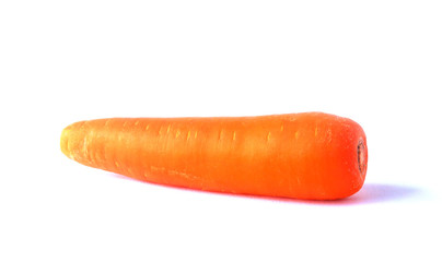 fresh carrots isolated on white background