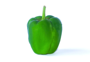 Green Bell Pepper isolated on white background