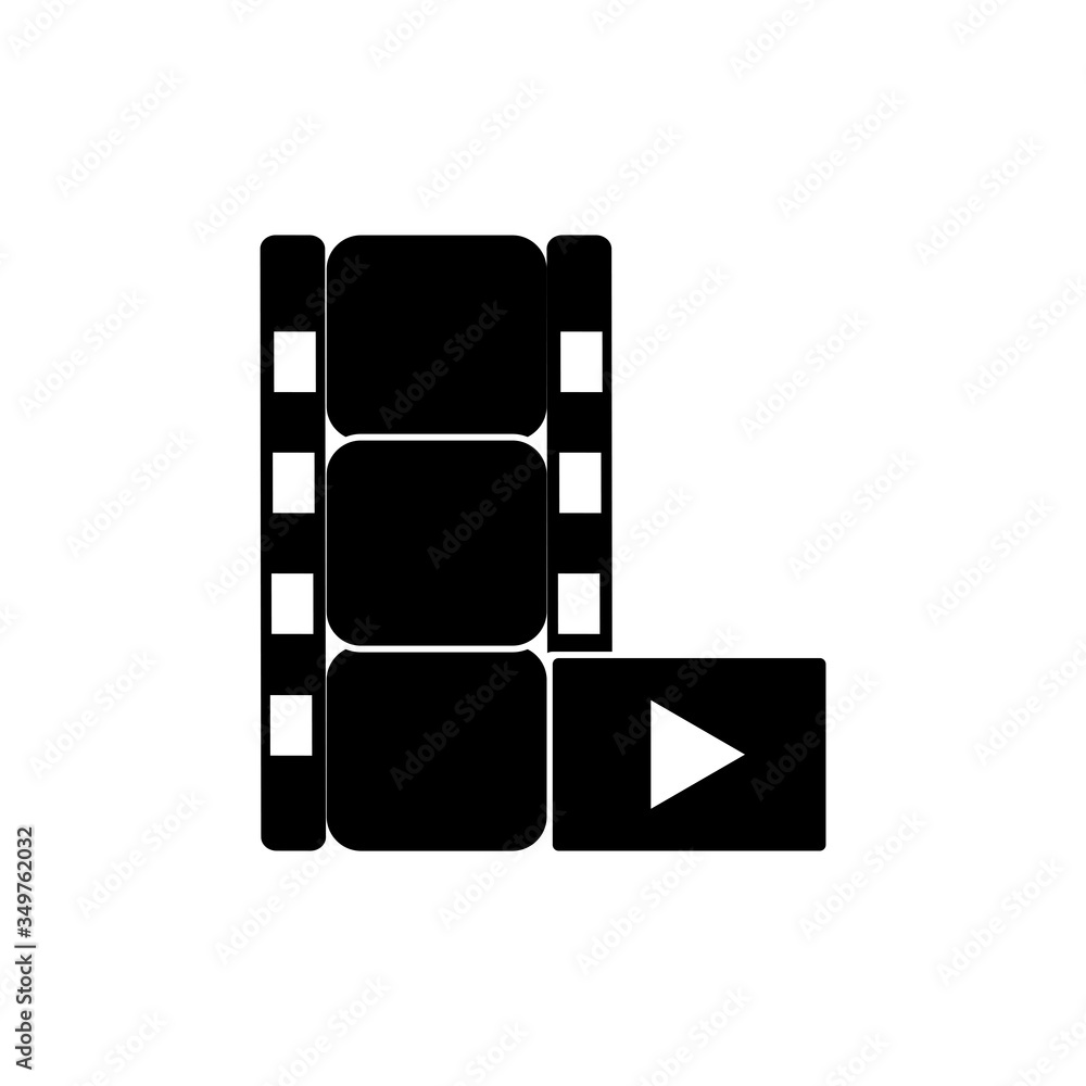 Canvas Prints Play Video Film Icon Design Template