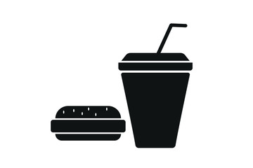 burger and drink icon