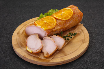 Chicken roll with orange