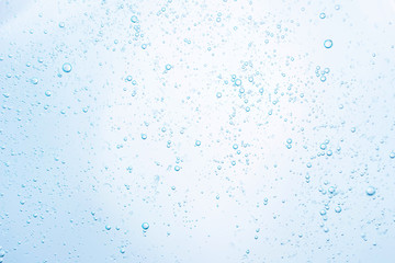 Close-up sample of cosmetic translucent gel. The concept of organic natural cosmetics, face and body care. Copyspace, minimalism, macro.